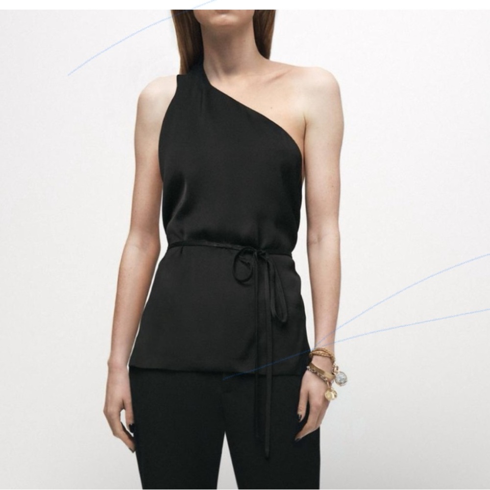 Zara Black Asymmetrical Blouse